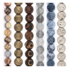Gemstone Bead Set: Crazy Lace, Druzy & Tibetan Agate (6 Strands, 8mm)