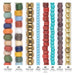 What's included, strands numbered 1-8: Seed Bead Set: Java, Ghana & Afghan Glass