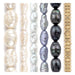 Rice Pearl Bead Set: Iridescent Pearls & Gold Heishi (6 Strands, 2-6mm)