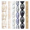 Rice Pearl Bead Set: Iridescent Pearls & Gold Heishi (6 Strands, 2-6mm)
