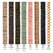 What's included, strands numbered 1-8: Coconut Shell Bead Set: Cream, Chocolate & Pastel Disks