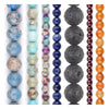 Gemstone Bead Set: Sea Sediment Jasper, Lapis & Carnelian (7 Strands, 3-9mm)