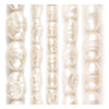 Vintage Rice Pearl Bead Set: Classic White (5 Strands, 2-6mm)