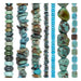 Turquoise Bead Set: Graduated Rondelle, Chip & Nugget (7 Strands, 2-12mm)