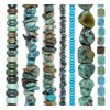 Turquoise Bead Set: Graduated Rondelle, Chip & Nugget (7 Strands, 2-12mm)