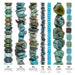 What's included, strands numbered 1-7: Turquoise Bead Set: Graduated Rondelle, Chip & Nugget