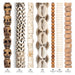 What's included, strands numbered 1-7: Bone Bead Set: Carved Mala, Fish Bone & Sandalwood