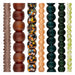 Recycled Glass Bead Set: Light Purple, Alpine Teal & Caramel (7 Strands, 7-18mm)