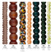 What's included, strands numbered 1-7: Recycled Glass Bead Set: Light Purple, Alpine Teal & Caramel
