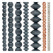 Wood Bead Set: Charcoal Grey with Copper & Silver Nuggets (7 Strands, 5-15mm)