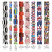 Chevron bead set strands labeled 1 to 8 with names and bead size ranges beneath each strand