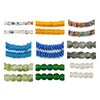 9 Strand Bundle: Ghana Glass Bead Color Sampler