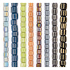Java Gooseberry Bead Set: Striped Rainbow (8 Strands, 4-7mm)