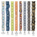 What's included, strands numbered 1-8: Java Gooseberry Bead Set: Striped Rainbow