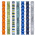 Ashanti Glass Bead Set: Ocean Blue & Citrus Saucers (7 Strands, 13-16mm)