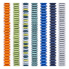 Ashanti Glass Bead Set: Ocean Blue & Citrus Saucers (7 Strands, 13-16mm)