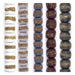 Krobo Bead Set: Black, White & Earth Kente (5 Strands, 13-14mm)