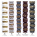 What's included, strands numbered 1-5: Krobo Bead Set: Black, White & Earth Kente
