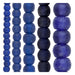 Recycled Glass Bead Set: Cobalt Blue Size Run (5 Strands, 6-19mm)