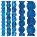 Recycled Glass Bead Set: Aqua Swirl Size Run (5 Strands, 7-18mm)