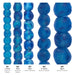 What's included, strands numbered 1-5: Recycled Glass Bead Set: Aqua Swirl Size Run