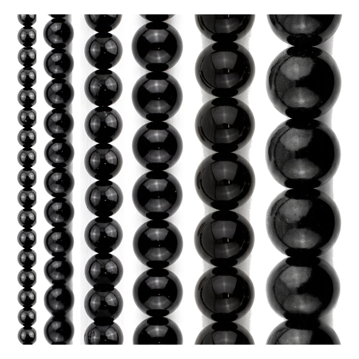 Onyx Bead Set: Round Size Run (6 Strands, 4-15mm)
