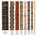 What's included, strands numbered 1-8: Brown Bead Set: Honey, Tiger Eye & Olive Wood