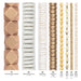 What's included, strands numbered 1-8: Gold & Ivory Bead Set: Heishi, Pearl & Bone