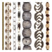 African Bead Set from Kenya: Brass Heishi, Cowrie & Batik Bone (7 Strands, 3-24mm)