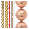 Ethiopian Bead Set: Brass, Silver & White Heart (7 Strands, 2-28mm)