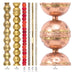 What's included, strands numbered 1-7: Ethiopian Bead Set: Brass, Silver & White Heart
