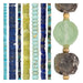 Afghan Bead Set: Lapis, Turquoise & Roman Glass (8 Strands, 1-14mm)