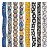 Krobo Bead Set: Spotted, Millefiori & Elbow Powder Glass (8 Strands, 10-15mm)