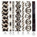 What's included, strands numbered 1-7: Batik Bone Bead Set: Sun, Giraffe & Zig-Zag