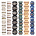 Bone Mala Bead Set: Brass, Copper & Silver Inlaid (6 Strands, 7-10mm)