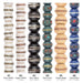 What's included, strands numbered 1-6: Bone Mala Bead Set: Brass, Copper & Silver Inlaid