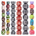 Terracotta Bead Set: Painted & Scratch-Carved (6 Strands, 7-16mm)