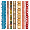Rondelle Bead Set: Sapphire Glass, Copper & Bone (7 Strands, 5-11mm)