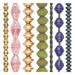 Bicone Bead Set: Brass, French Cross & Wood (7 Strands, 3-15mm)