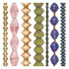 Bicone Bead Set: Brass, French Cross & Wood (7 Strands, 3-15mm)