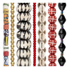 African Statement Bead Set: Krobo, Brass & Batik Bone (7 Strands, 4-25mm)