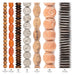 What's included, strands numbered 1-7: Natural Bead Set: Sandalwood, Lava & Olive Wood