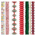 Christmas Bead Set: Red, Green & Gold (8 Strands, 2-27mm)