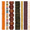 Fall Bead Set: Pumpkin, Amber & Olive (7 Strands, 4-20mm)