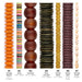 What's included, strands numbered 1-7: Fall Bead Set: Pumpkin, Amber & Olive
