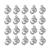 White Bronze Open Om Charm Set (20 Pack, 18x14mm)