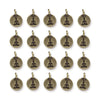 Antiqued Brass Buddha Charm Set (20 Pack, 16x12mm)