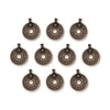 Antiqued Brass Asian Coin Charm Set (10 Pack, 25x21mm)