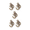 Antiqued Brass Open Om Charm Set (5 Pack, 18x14mm)