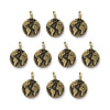 Antiqued Brass Earth Charm Set (10 Pack, 16x12mm)